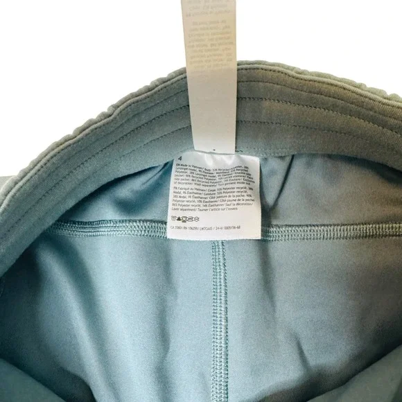 Lululemon Women's 4 Softstreme High Rise 4" Drawstring Waist Shorts Blue Green - Picture 5 of 5